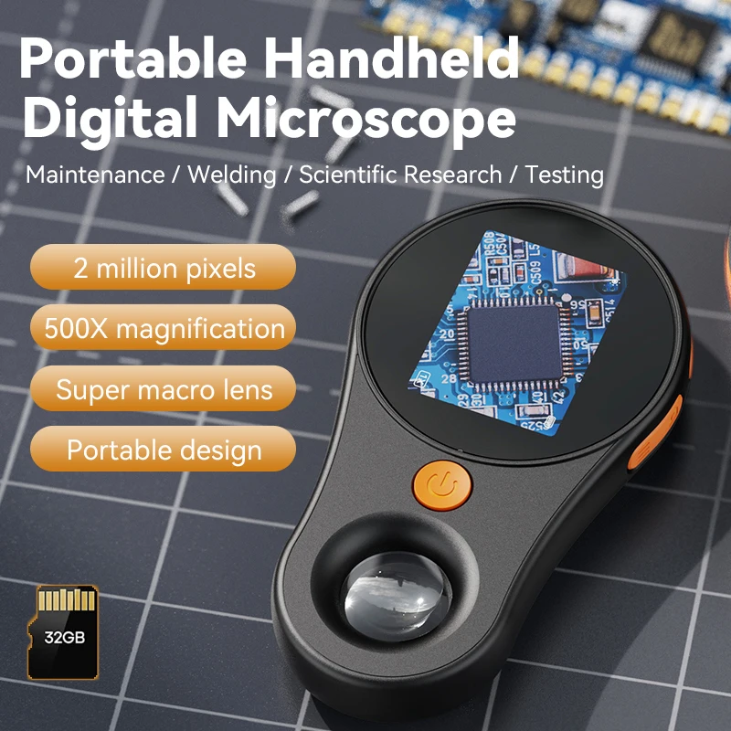 High-definition Digital Microscope with Magnifying Glass