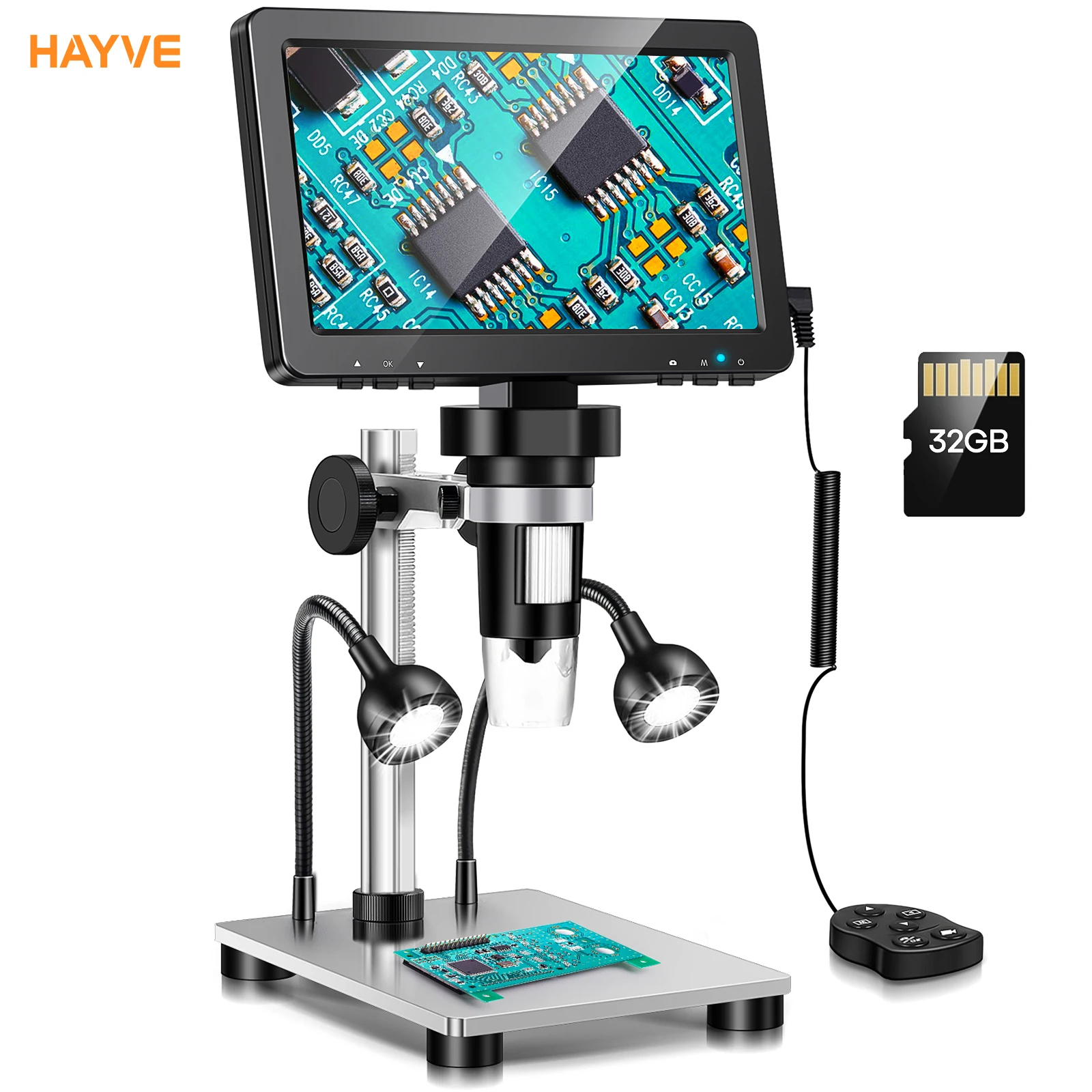 High-definition Digital Microscope 1200X Zoom 12MP HD Electronic Microscopes Camera Magnifier