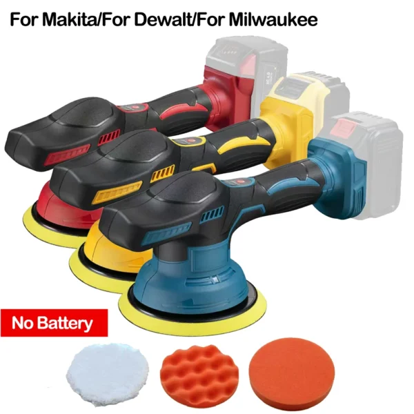 Cordless Car Polisher 8 Gears Adjustable Auto Electric Waxing Sanding Sealing Glaze Tool