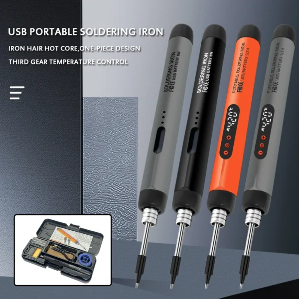 Portable soldering iron set for household use